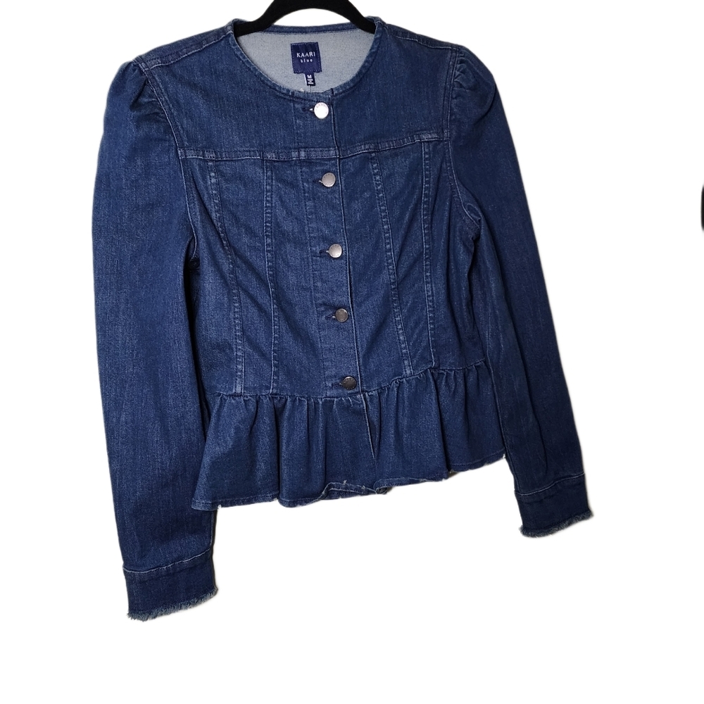 Kaari Blue denim Jean jacket size Medium